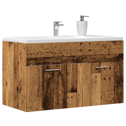 vidaXL Bathroom Sink Cabinet Old Wood 80x38.5x46 cm Engineered Wood 1
