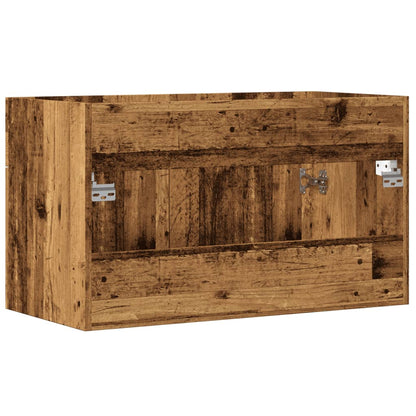 vidaXL Bathroom Sink Cabinet Old Wood 90x38.5x46 cm Engineered Wood 6