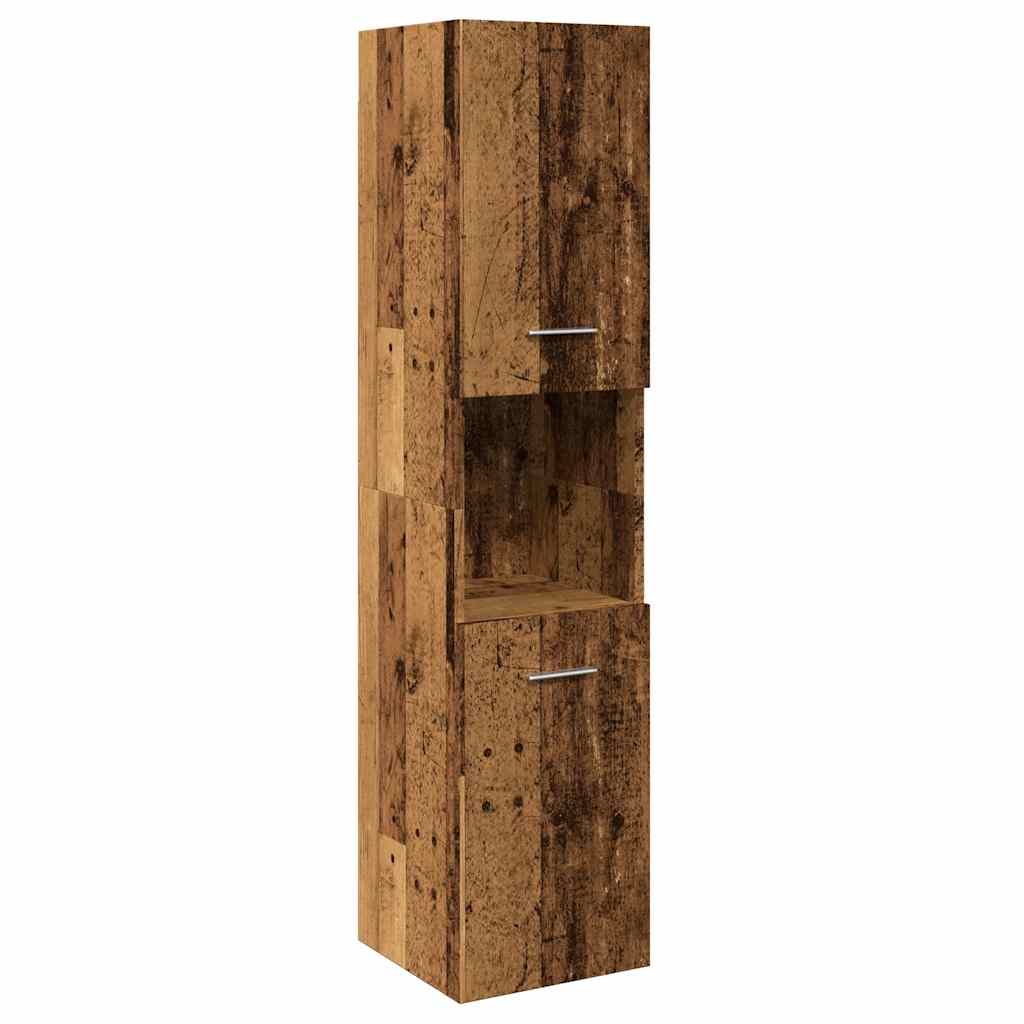 Bathroom Cabinet 30x30x130 cm Engineered Wood Old wood