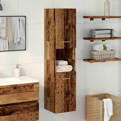 Bathroom Cabinet 30x30x130 cm Engineered Wood Old wood