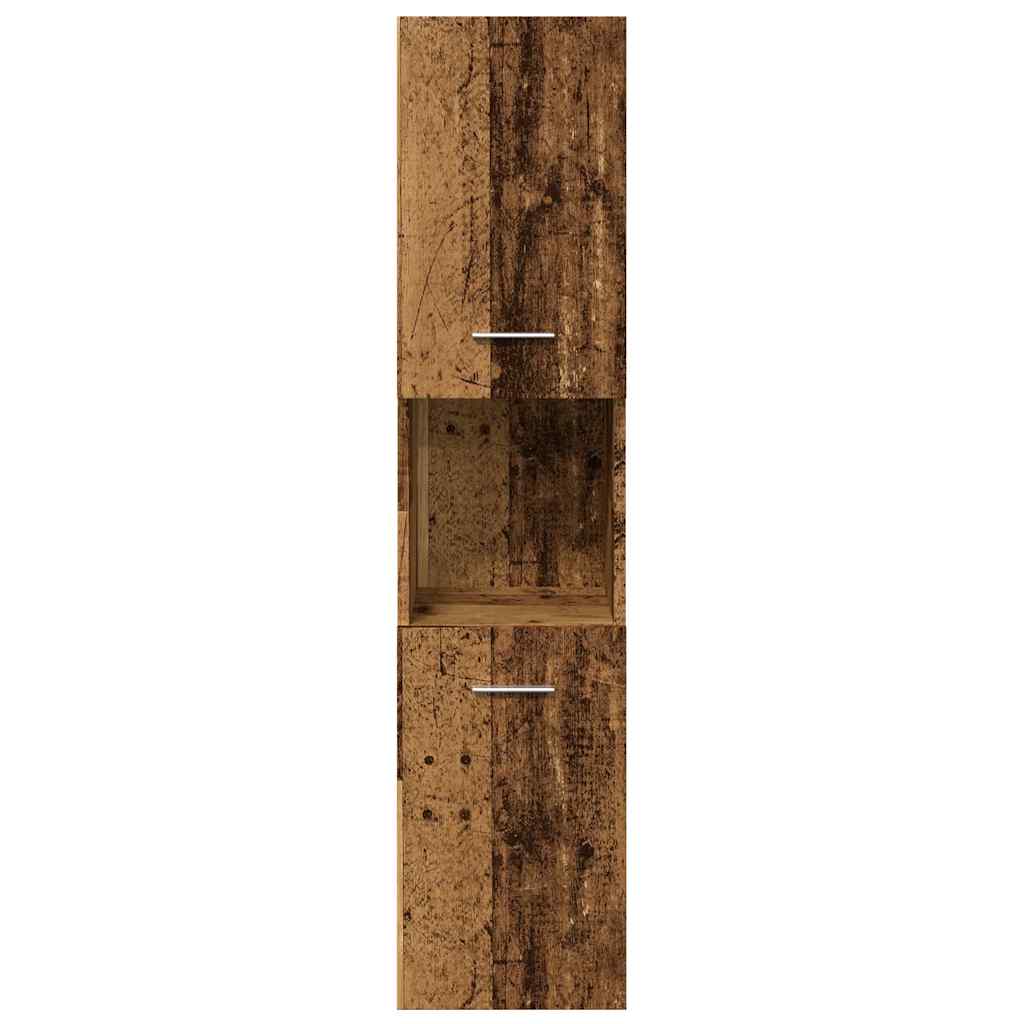 Bathroom Cabinet 30x30x130 cm Engineered Wood Old wood