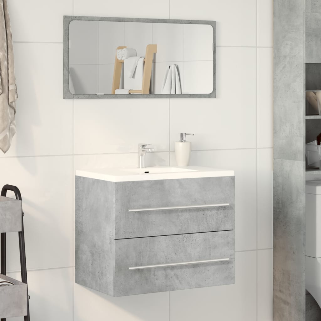 vidaXL Sink Cabinet Concrete Grey 60x38.5x48 cm Engineered Wood 3