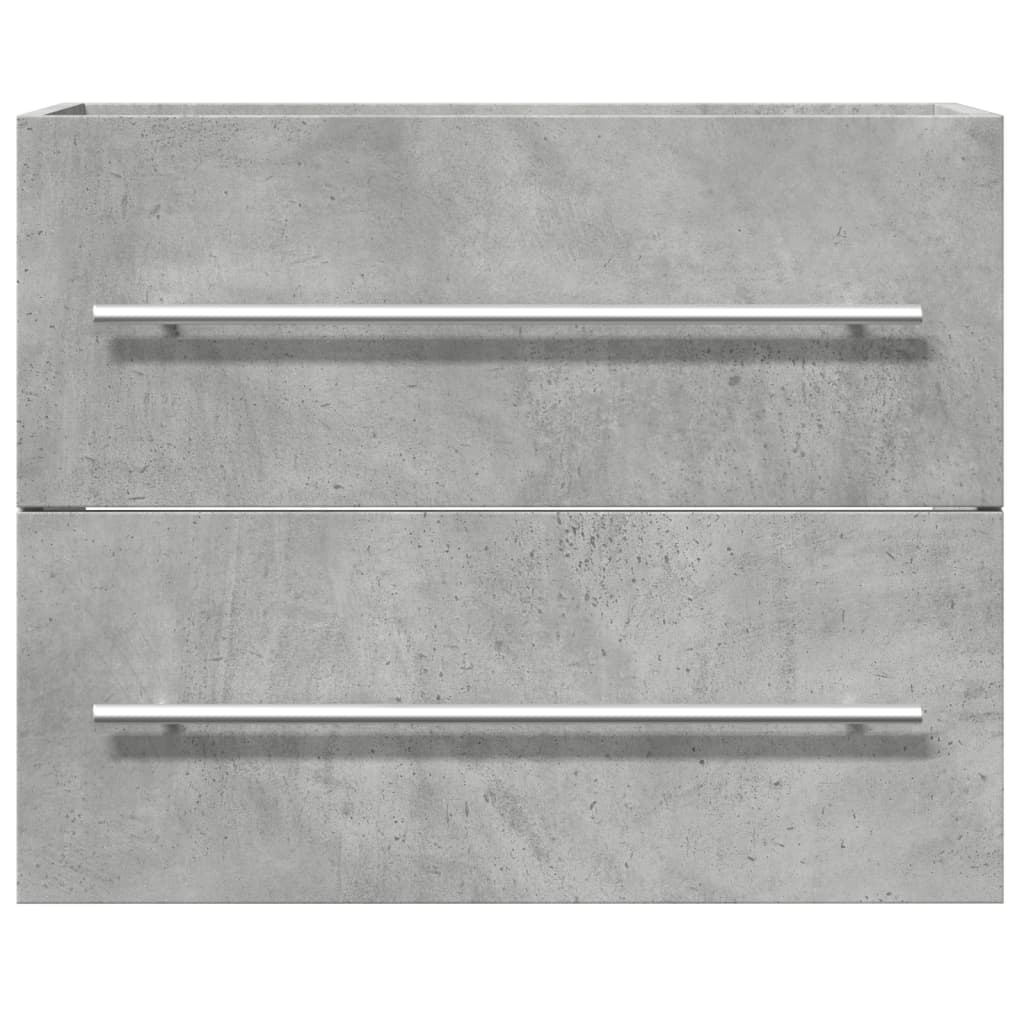 vidaXL Sink Cabinet Concrete Grey 60x38.5x48 cm Engineered Wood 4