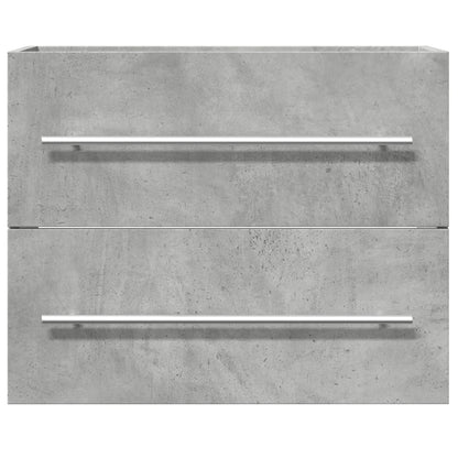 vidaXL Sink Cabinet Concrete Grey 60x38.5x48 cm Engineered Wood 4