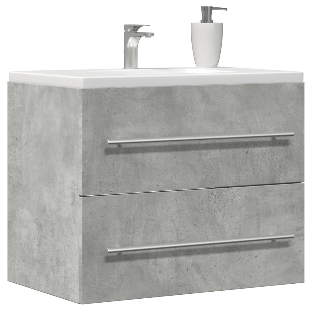 vidaXL Sink Cabinet Concrete Grey 60x38.5x48 cm Engineered Wood 1