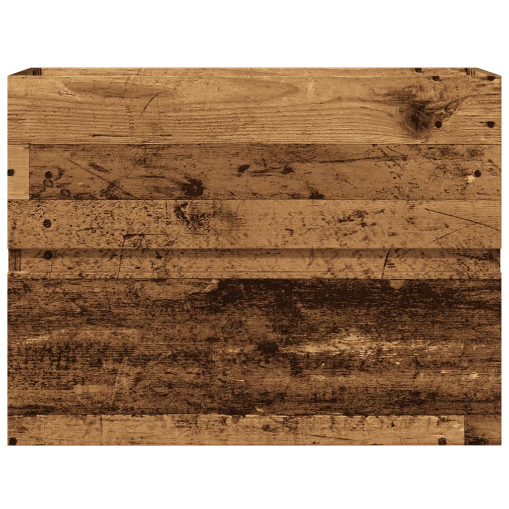 vidaXL Bathroom Cabinet Old Wood 60x38.5x45 cm Engineered Wood 4