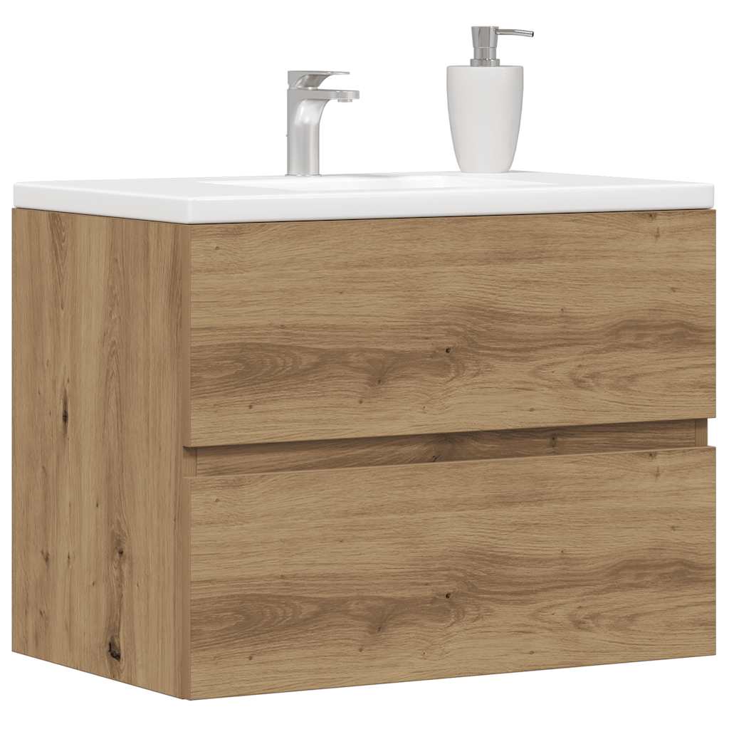 vidaXL Bathroom Cabinet Artisan Oak 60x38.5x45 cm Engineered Wood 3