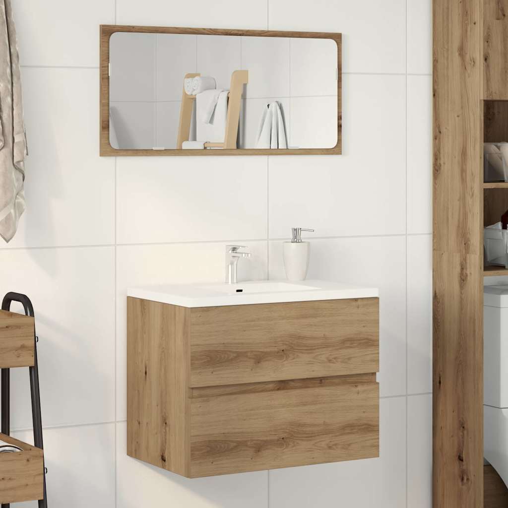 vidaXL Bathroom Cabinet Artisan Oak 60x38.5x45 cm Engineered Wood 1