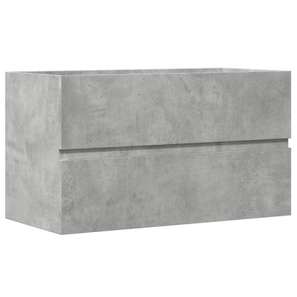 vidaXL Bathroom Hanging Cabinet Concrete Grey 80x38.5x45 cm Engineered Wood 2