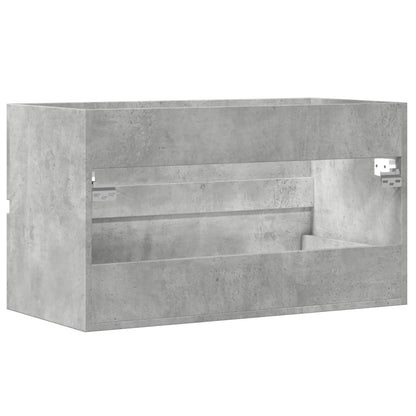 vidaXL Bathroom Hanging Cabinet Concrete Grey 80x38.5x45 cm Engineered Wood 6