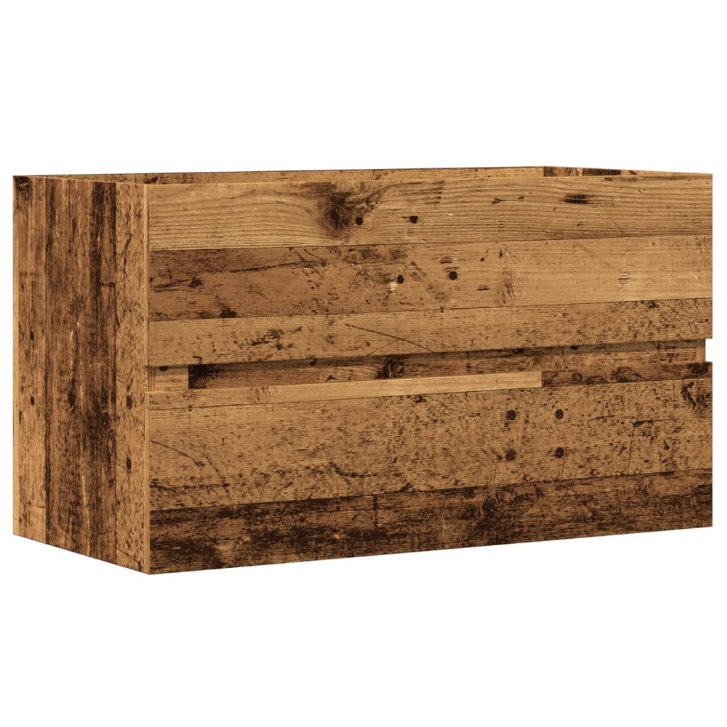 vidaXL Sink Cabinet Old Wood 90x38.5x45 cm Engineered Wood 2