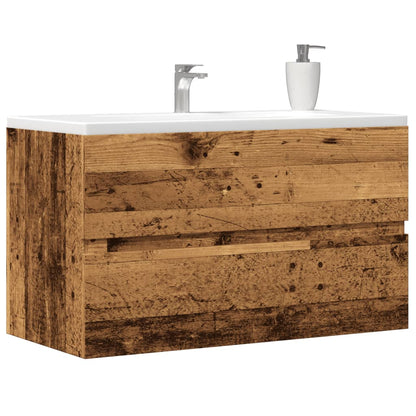 vidaXL Sink Cabinet Old Wood 90x38.5x45 cm Engineered Wood 1