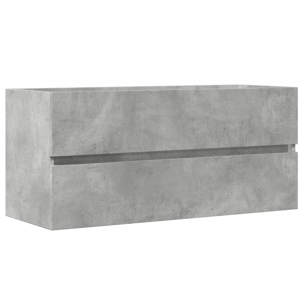vidaXL Sink Cabinet Concrete Grey 100x38.5x45 cm Engineered Wood 2