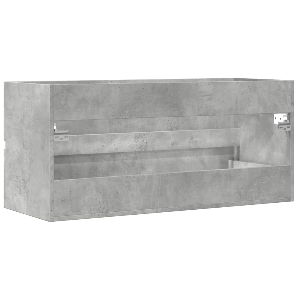 vidaXL Sink Cabinet Concrete Grey 100x38.5x45 cm Engineered Wood 6