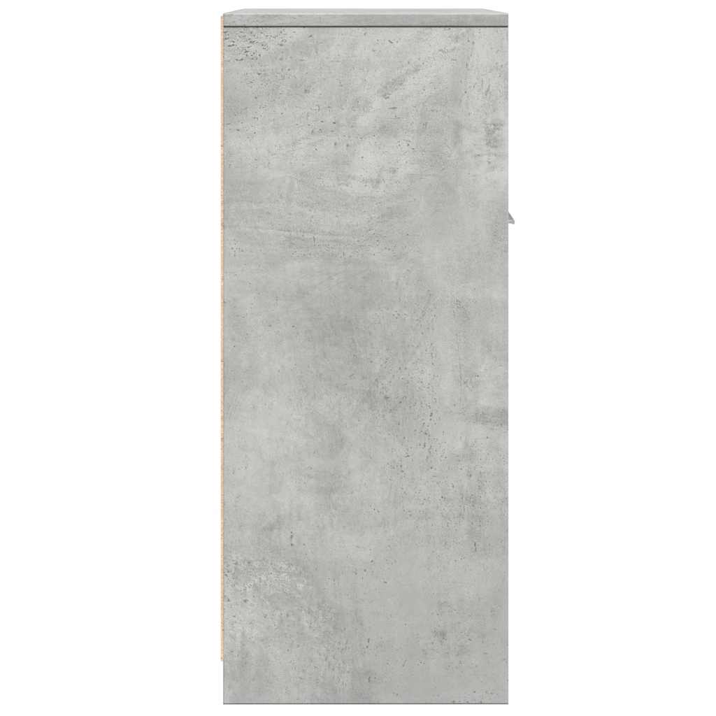 vidaXL Bathroom Cabinet Concrete Grey 60x33x80 cm Engineered Wood 5
