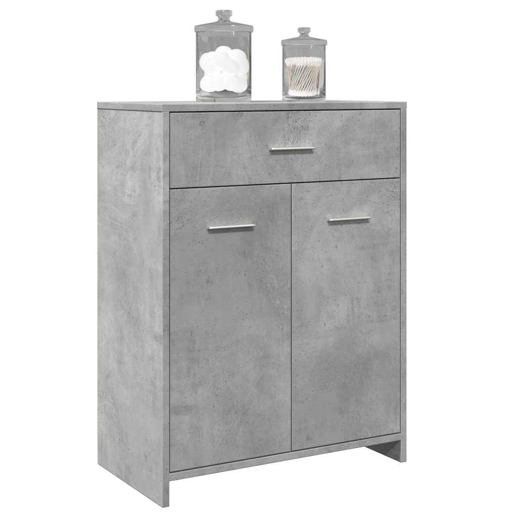 vidaXL Bathroom Cabinet Concrete Grey 60x33x80 cm Engineered Wood 1