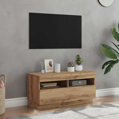 vidaXL TV Cabinet with LED Lights 80x35x40 cm