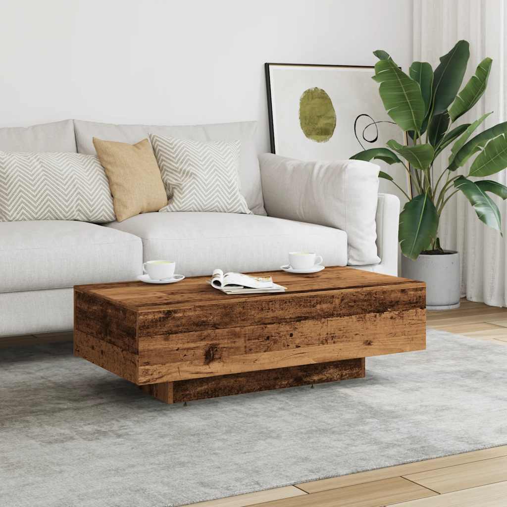 vidaXL Coffee Table Old Wood 100x49.5x31 cm Engineered Wood 3