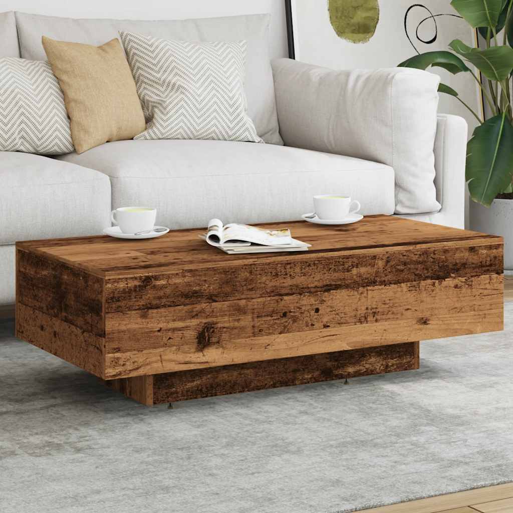 vidaXL Coffee Table Old Wood 100x49.5x31 cm Engineered Wood 4