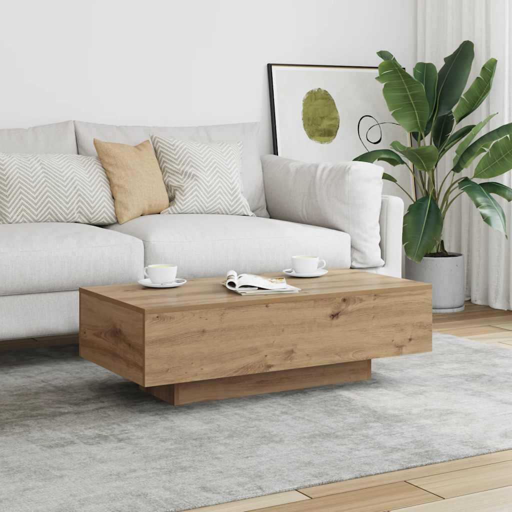 vidaXL Coffee Table Artisan Oak 100x49.5x31 cm Engineered Wood 1