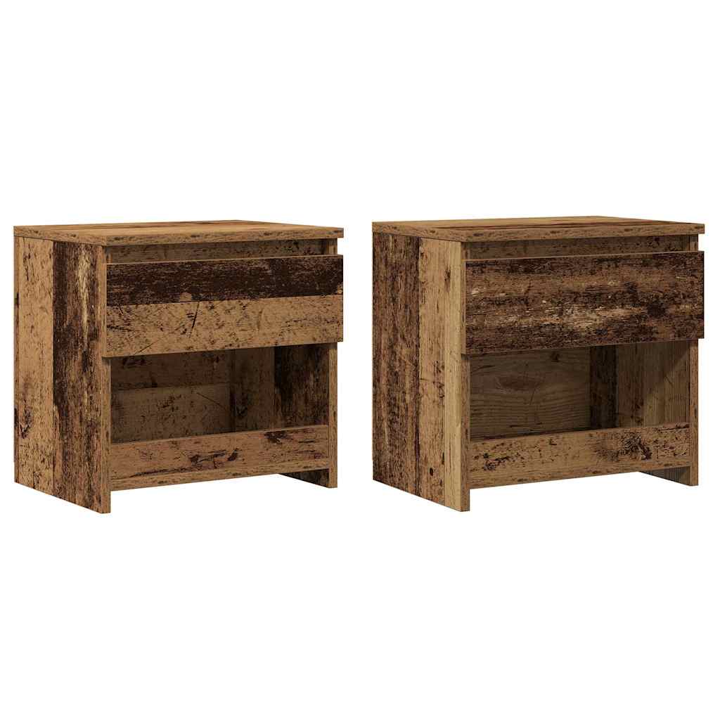 vidaXL Bedside Cabinets 2 pcs Old Wood 40x30x39 cm Engineered Wood 2