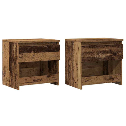 vidaXL Bedside Cabinets 2 pcs Old Wood 40x30x39 cm Engineered Wood 2
