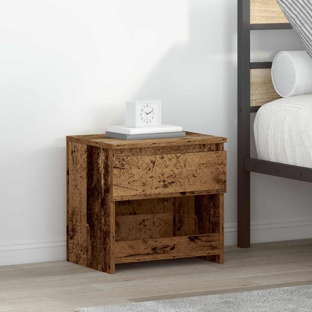 vidaXL Bedside Cabinets 2 pcs Old Wood 40x30x39 cm Engineered Wood 1