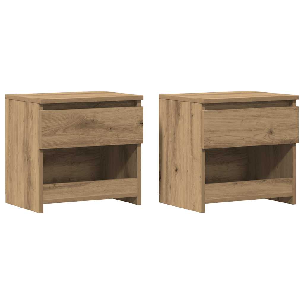 vidaXL Bedside Cabinets 2 pcs Artisan Oak 40x30x39 cm Engineered Wood 2