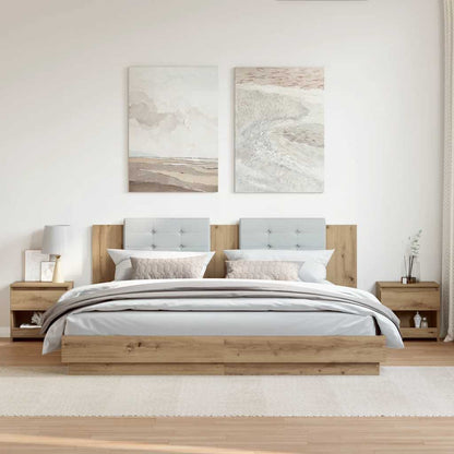 vidaXL Bedside Cabinets 2 pcs Artisan Oak 40x30x39 cm Engineered Wood 1