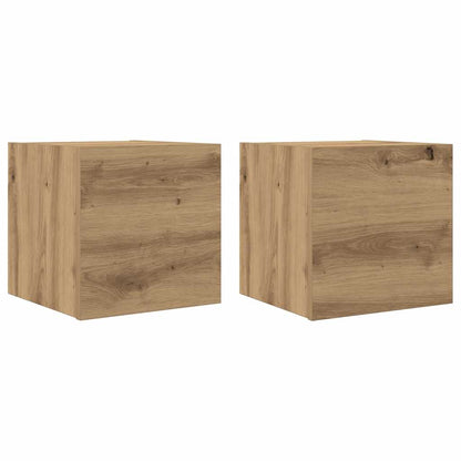 vidaXL Wall Mounted TV Cabinet 2 pcs Artisan Oak 30.5x30x30 cm 2