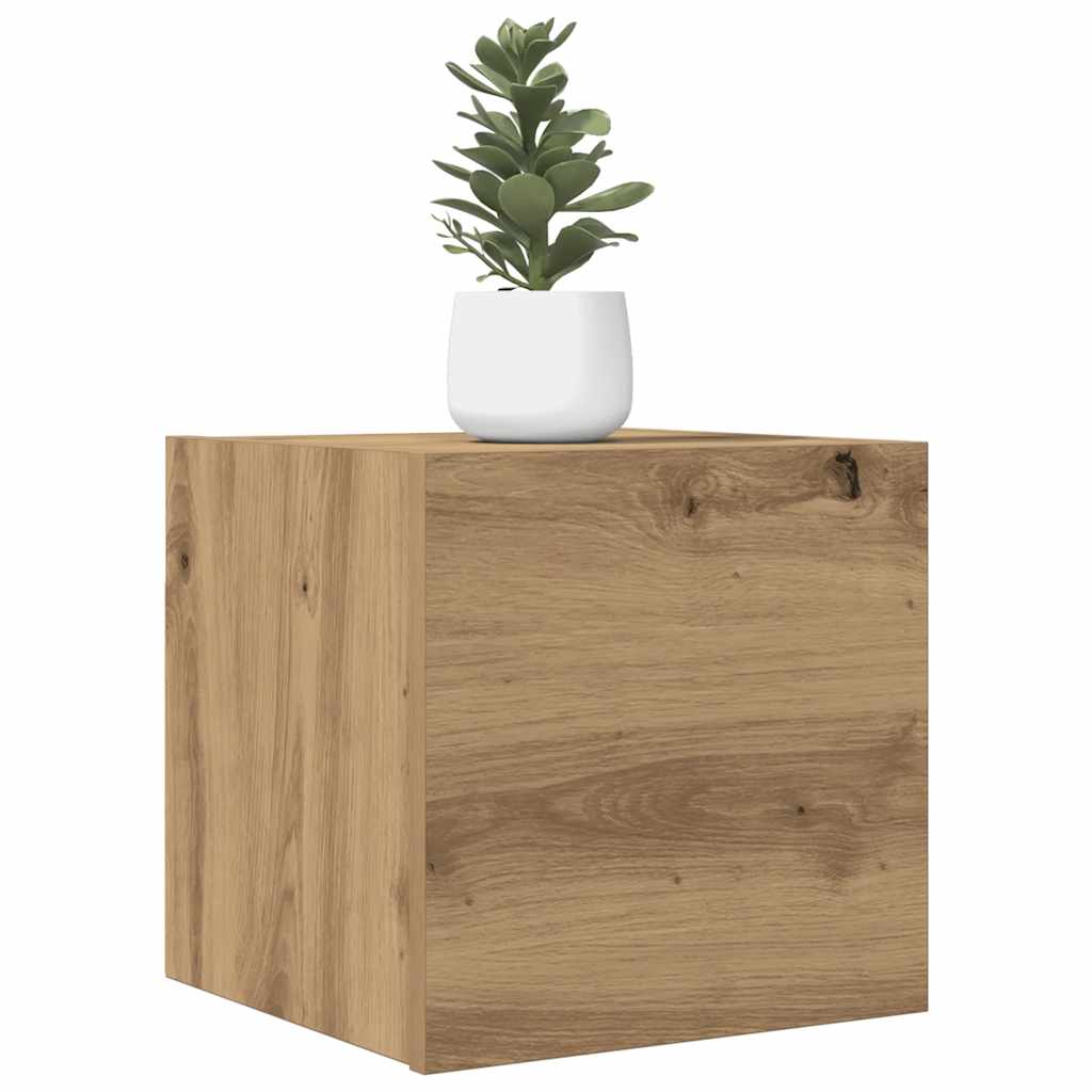 vidaXL Wall Mounted TV Cabinet 2 pcs Artisan Oak 30.5x30x30 cm 4