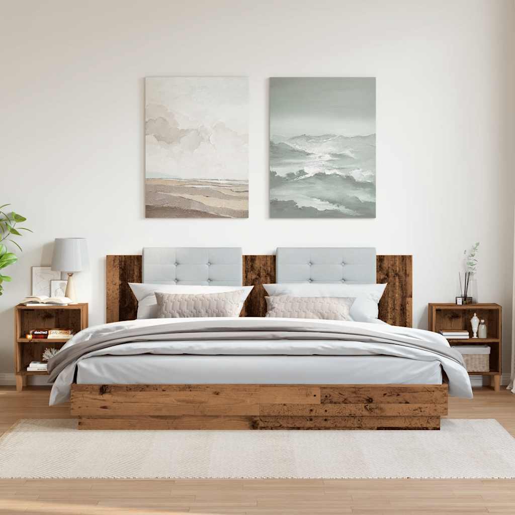 vidaXL Bedside Cabinets 2 pcs Old Wood 40x30x50 cm Engineered Wood 3