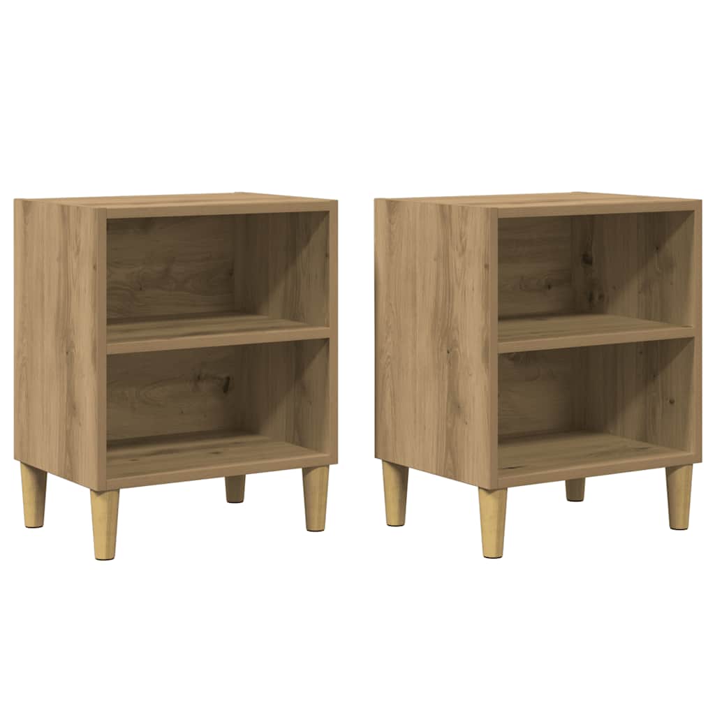 vidaXL Bedside Cabinets 2 pcs Artisan Oak 40x30x50 cm Engineered Wood 2