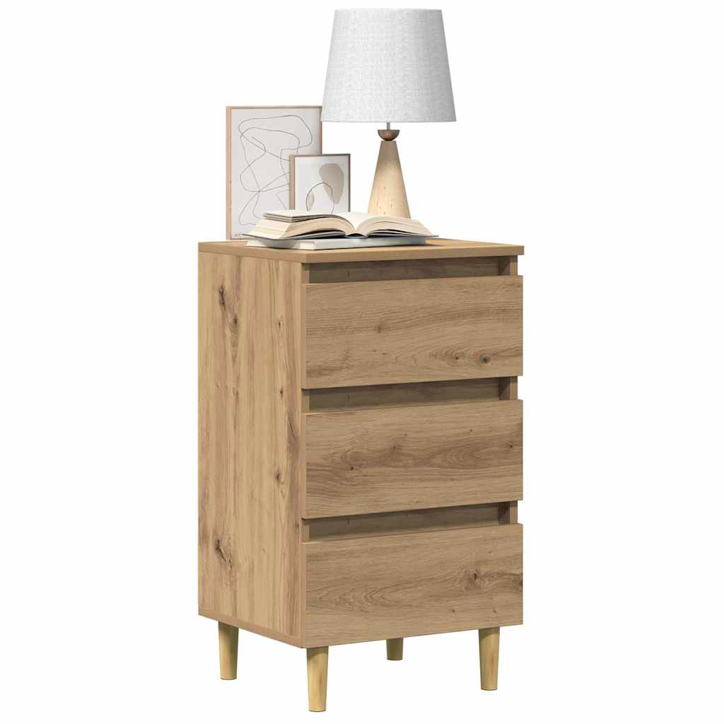 vidaXL Bedside Cabinet Artisan Oak 40x35x69 cm Engineered Wood 3