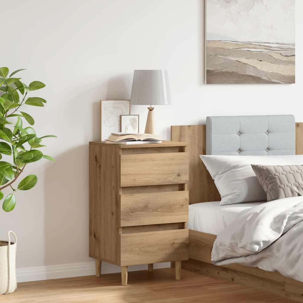 vidaXL Bedside Cabinet Artisan Oak 40x35x69 cm Engineered Wood 1