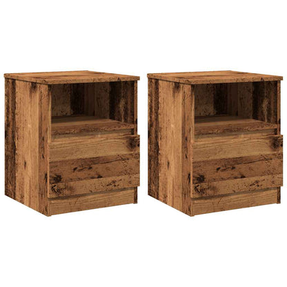 vidaXL Bedside Cabinets 2 pcs Old Wood 40x40x50 cm Engineered Wood 2