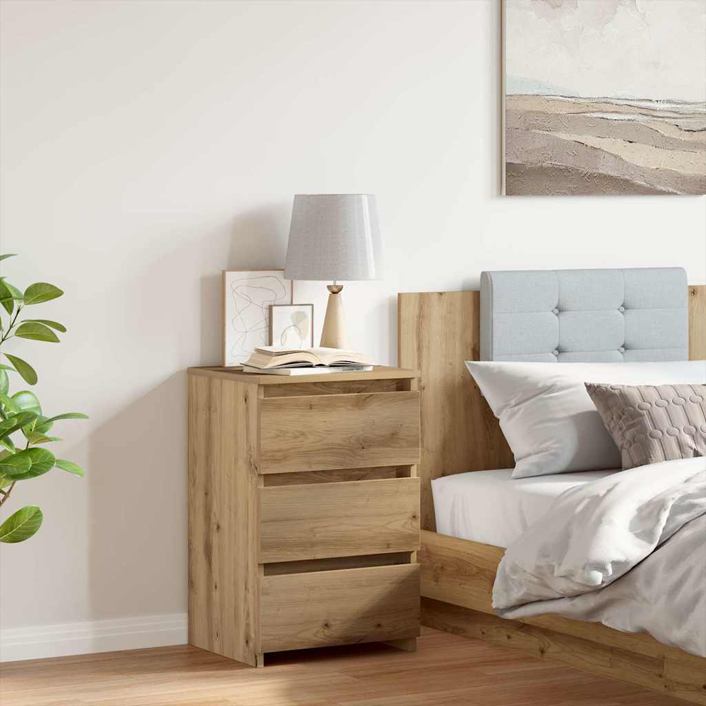vidaXL Bedside Cabinet Artisan Oak 40x35x62,5 cm Engineered Wood 1