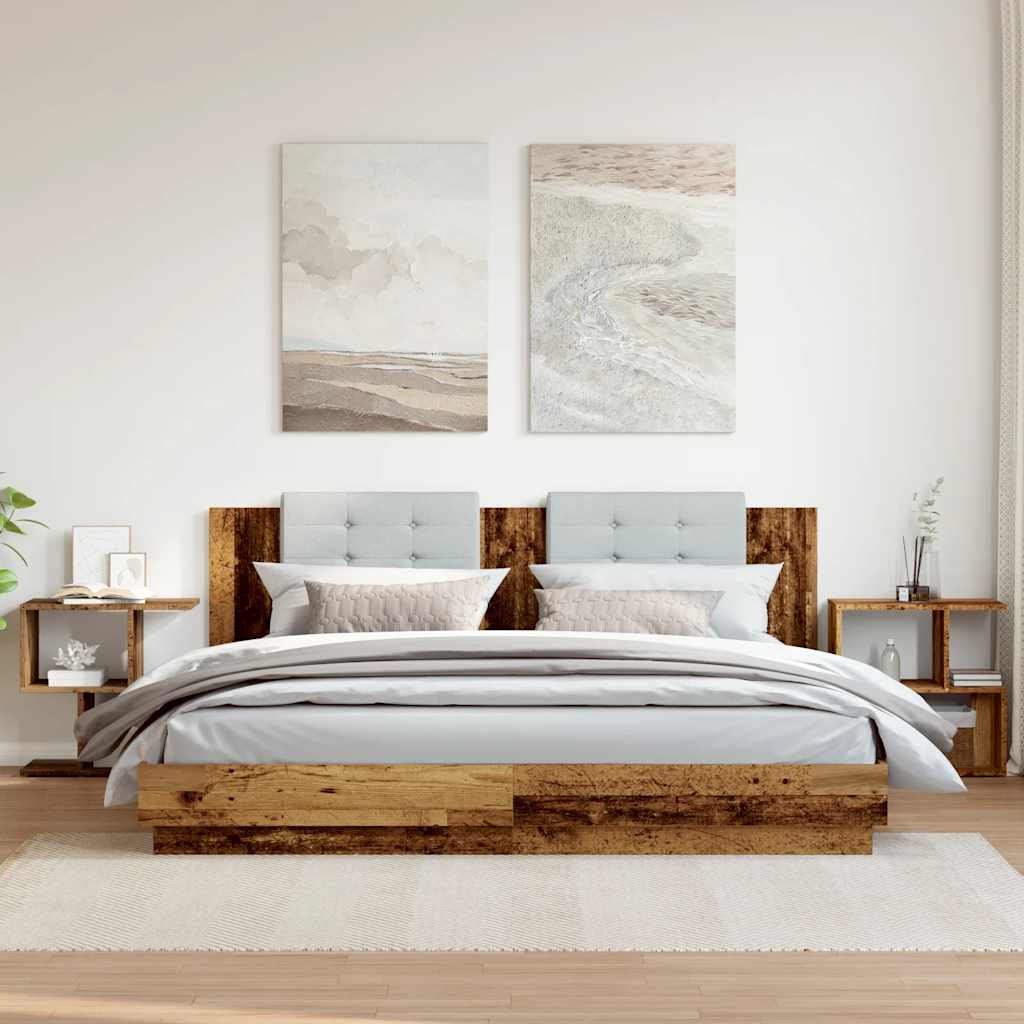 vidaXL Bedside Cabinets 2 pcs Old Wood 50x30x51,5 cm Engineered Wood 3