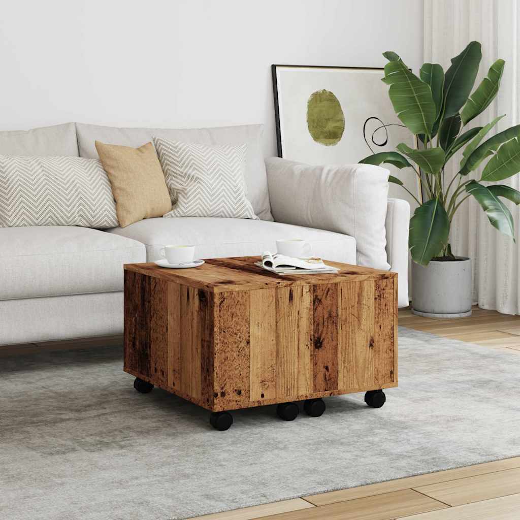 vidaXL Coffee Table Old Wood 60x60x38 cm Engineered Wood 3