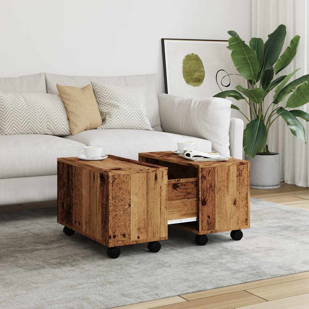 vidaXL Coffee Table Old Wood 60x60x38 cm Engineered Wood 4