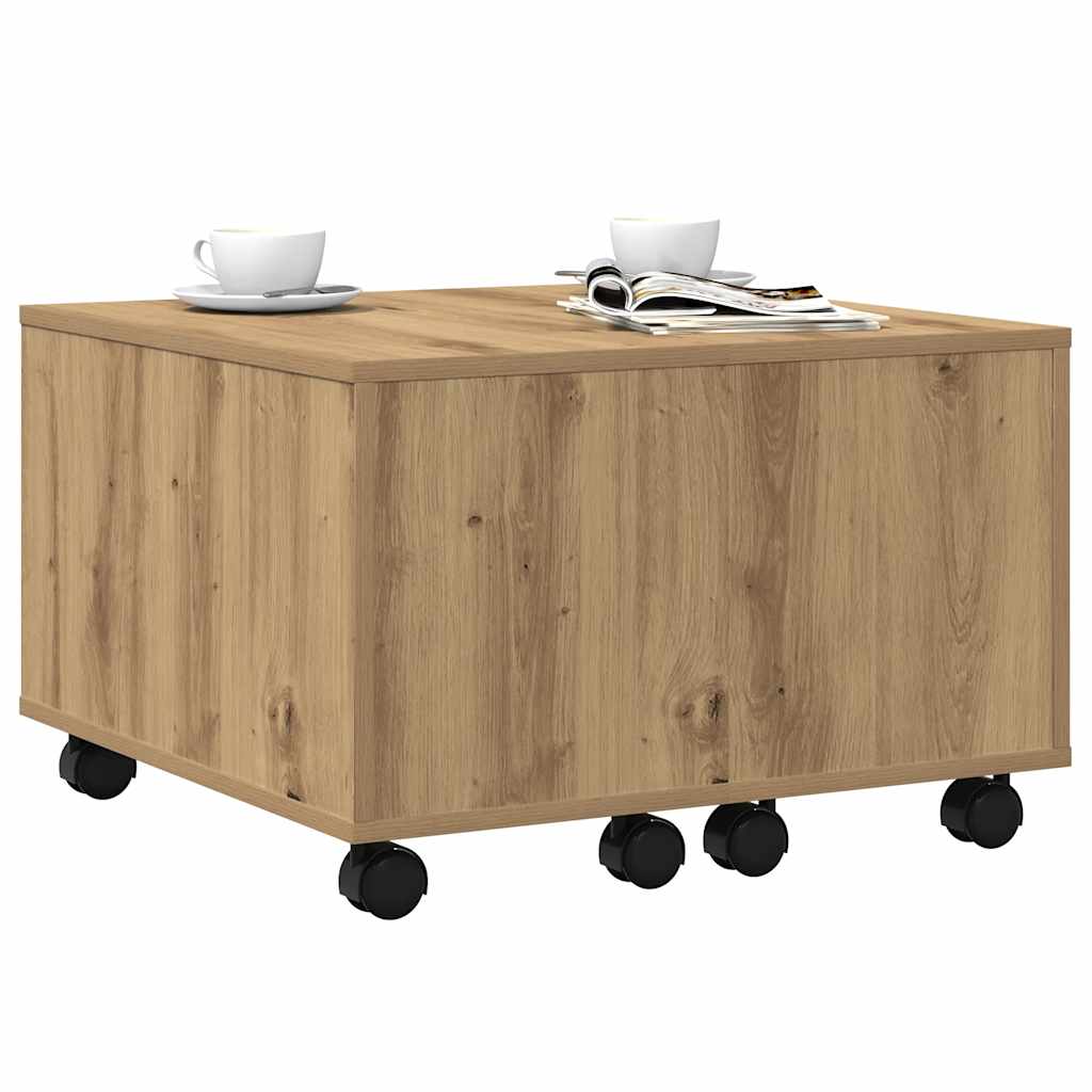 vidaXL Coffee Table Artisan Oak 60x60x38 cm Engineered Wood 4