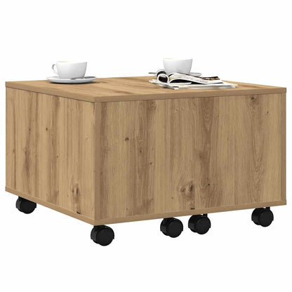 vidaXL Coffee Table Artisan Oak 60x60x38 cm Engineered Wood 4