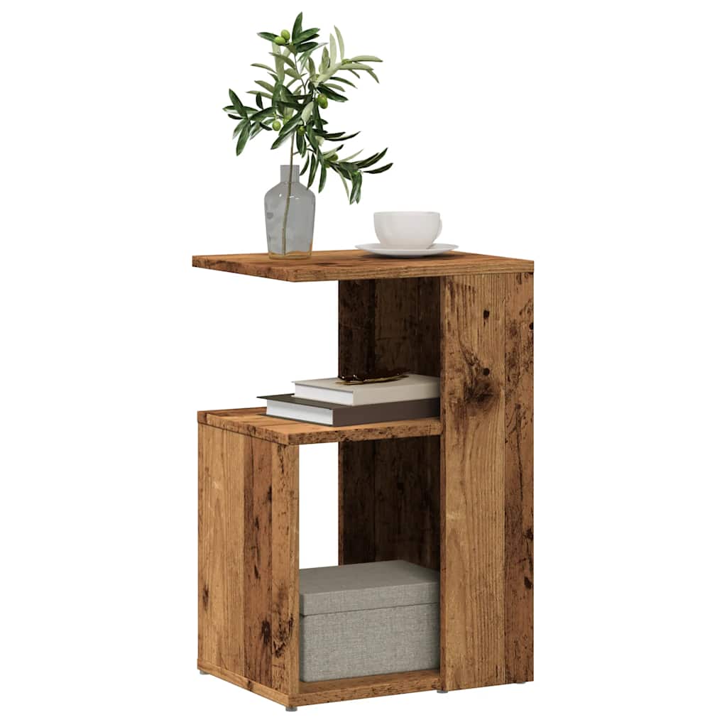 vidaXL Side Table Old Wood 36x30x56 cm Engineered Wood 1