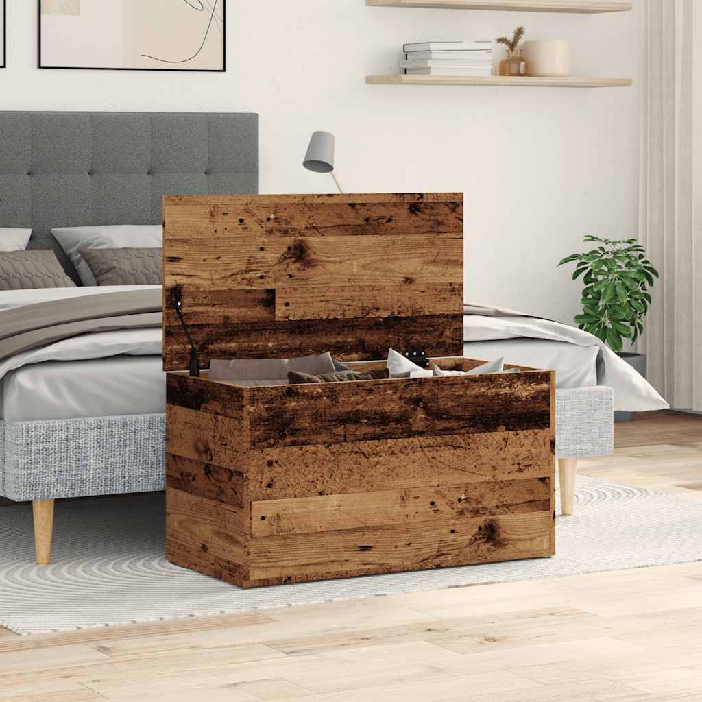 vidaXL Storage Chest Old Wood 84x42x46 cm Engineered Wood 3