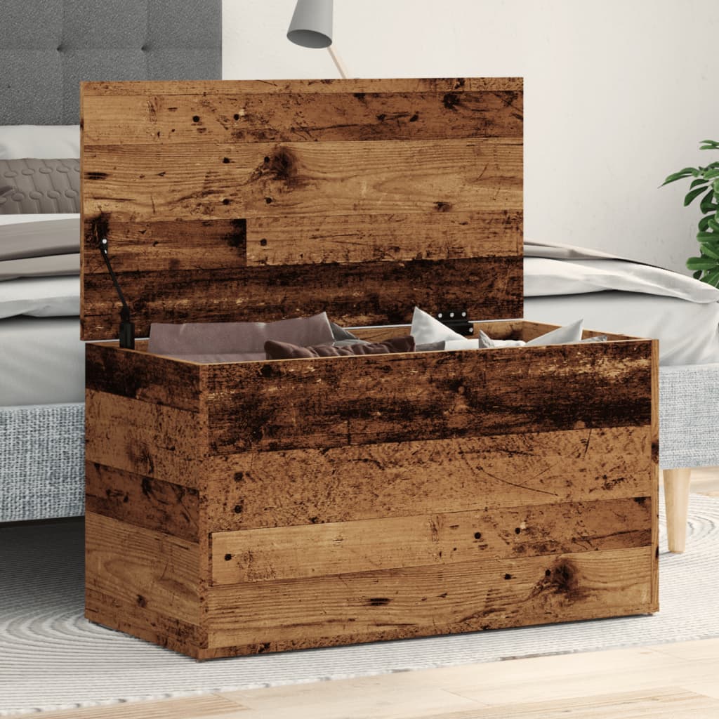 vidaXL Storage Chest Old Wood 84x42x46 cm Engineered Wood 1