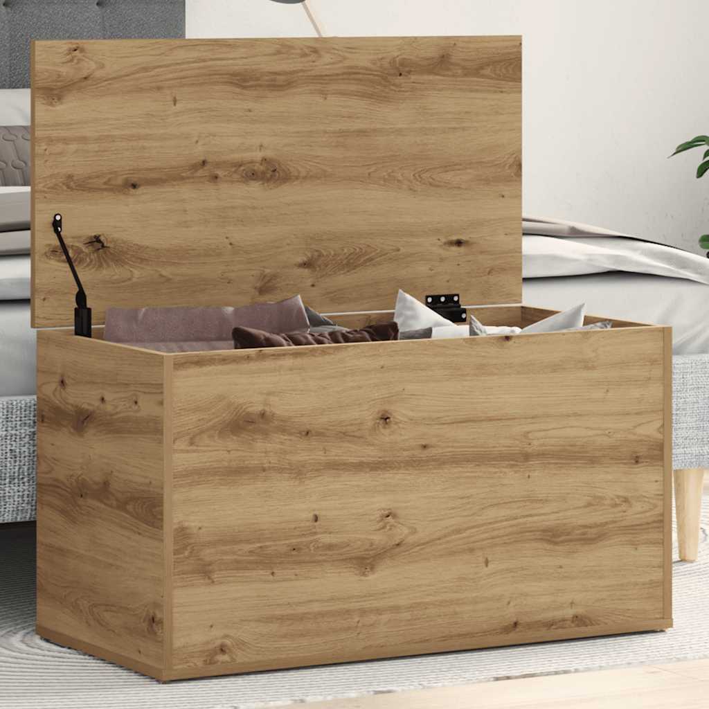 vidaXL Storage Chest Artisan Oak 84x42x46 cm Engineered Wood 3