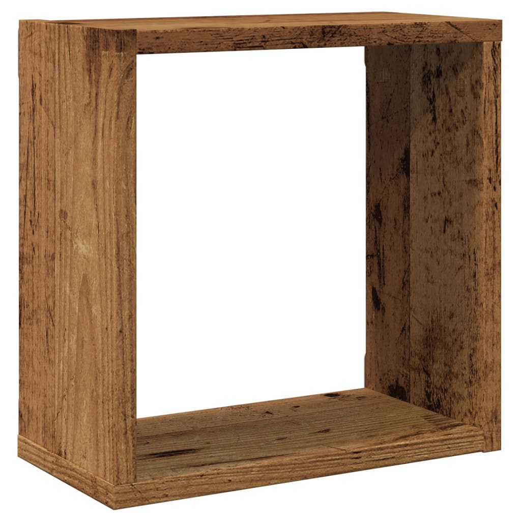vidaXL Wall Cube Shelves 6 pcs Old Wood 30x15x30 cm Engineered Wood 4