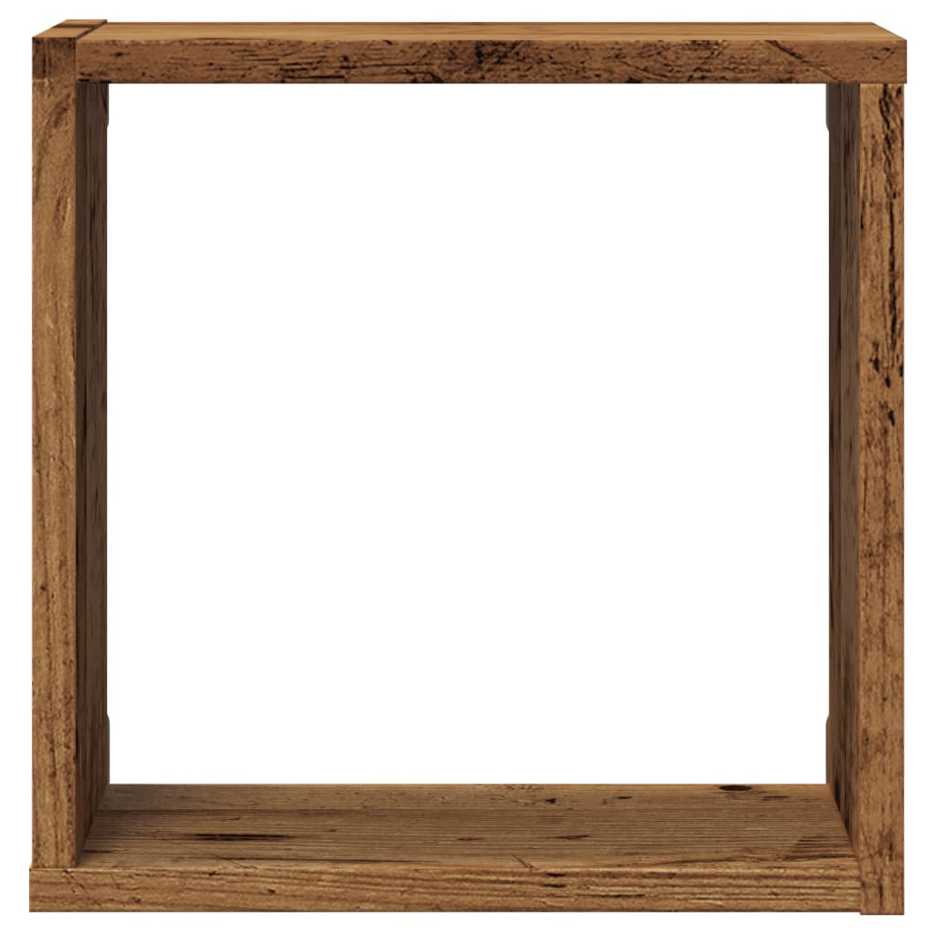 vidaXL Wall Cube Shelves 6 pcs Old Wood 30x15x30 cm Engineered Wood 5