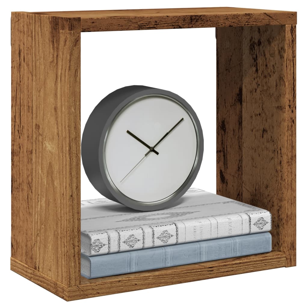 vidaXL Wall Cube Shelves 6 pcs Old Wood 30x15x30 cm Engineered Wood 1