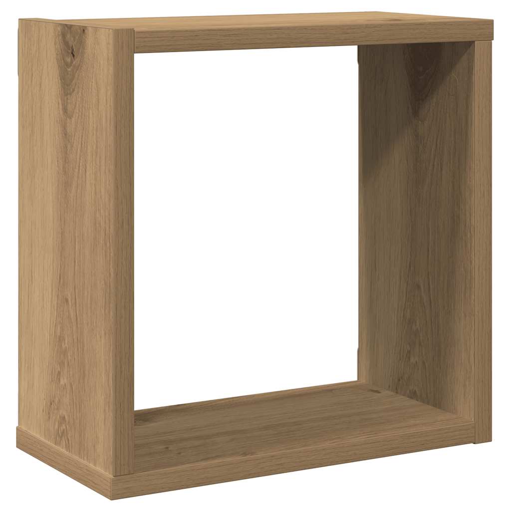 vidaXL Wall Cube Shelves 6 pcs Artisan Oak 30x15x30 cm Engineered Wood 4